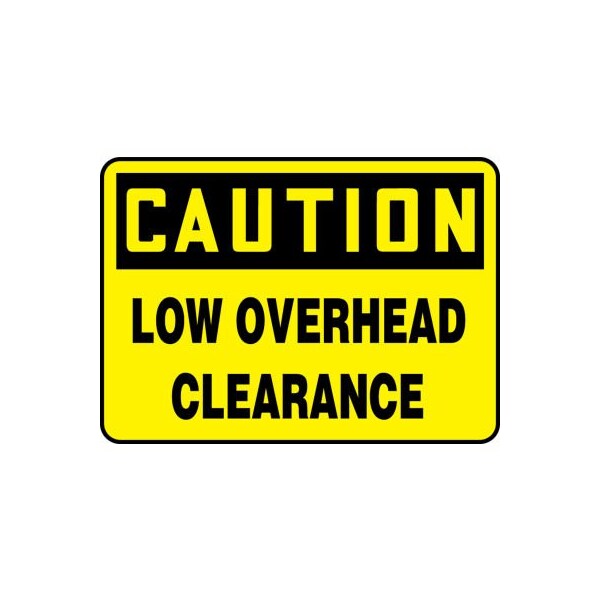 Accuform Accuform Caution Sign, Low Overhead Clearance, 14inW x 10inH, Plastic MECR606VP - main